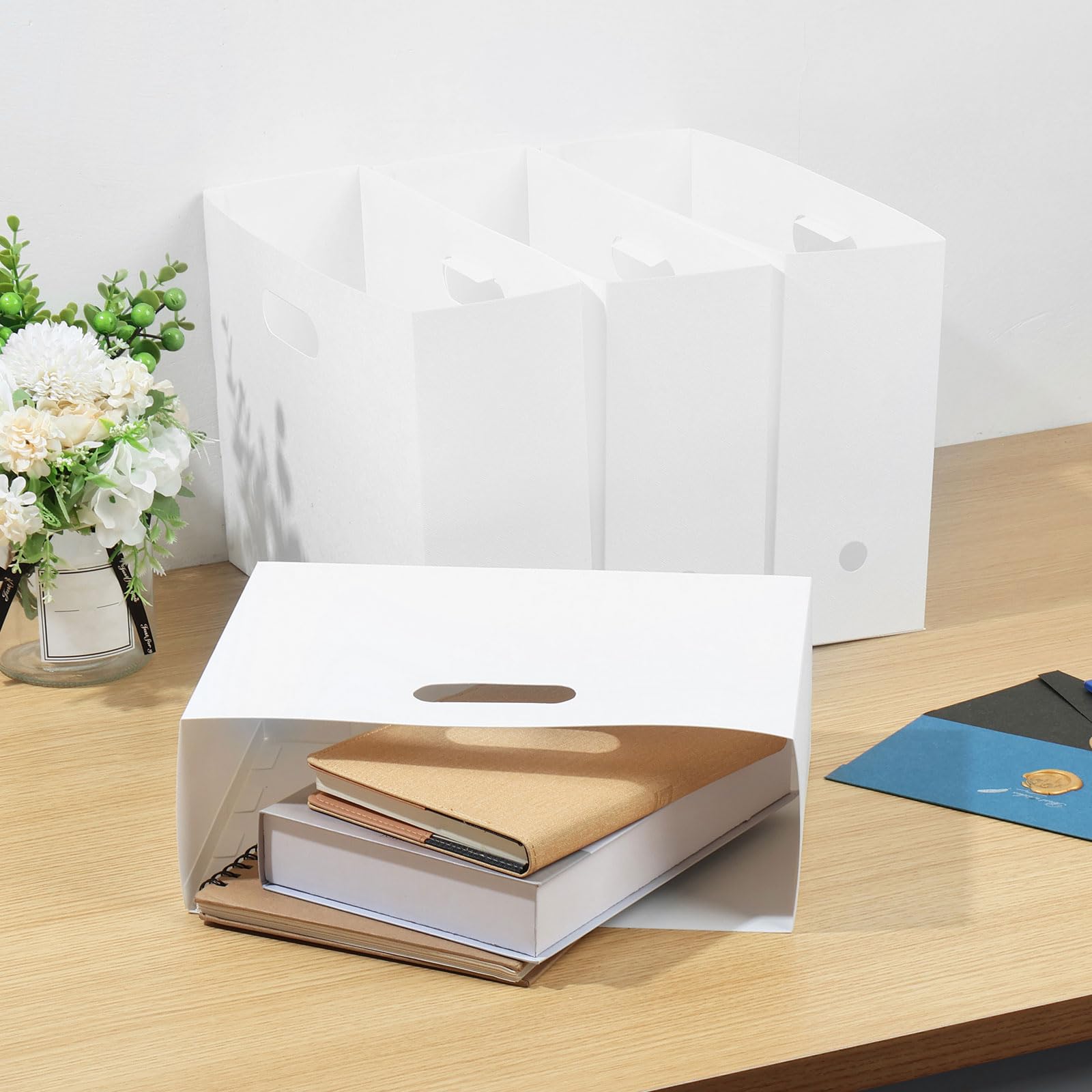 Amazon | Powanfity ファイルボックス 4枚組 書類収納ボックス